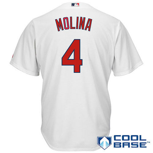 Men's St. Louis Cardinals Yadier Molina Majestic White Home Cool Base Player Jersey